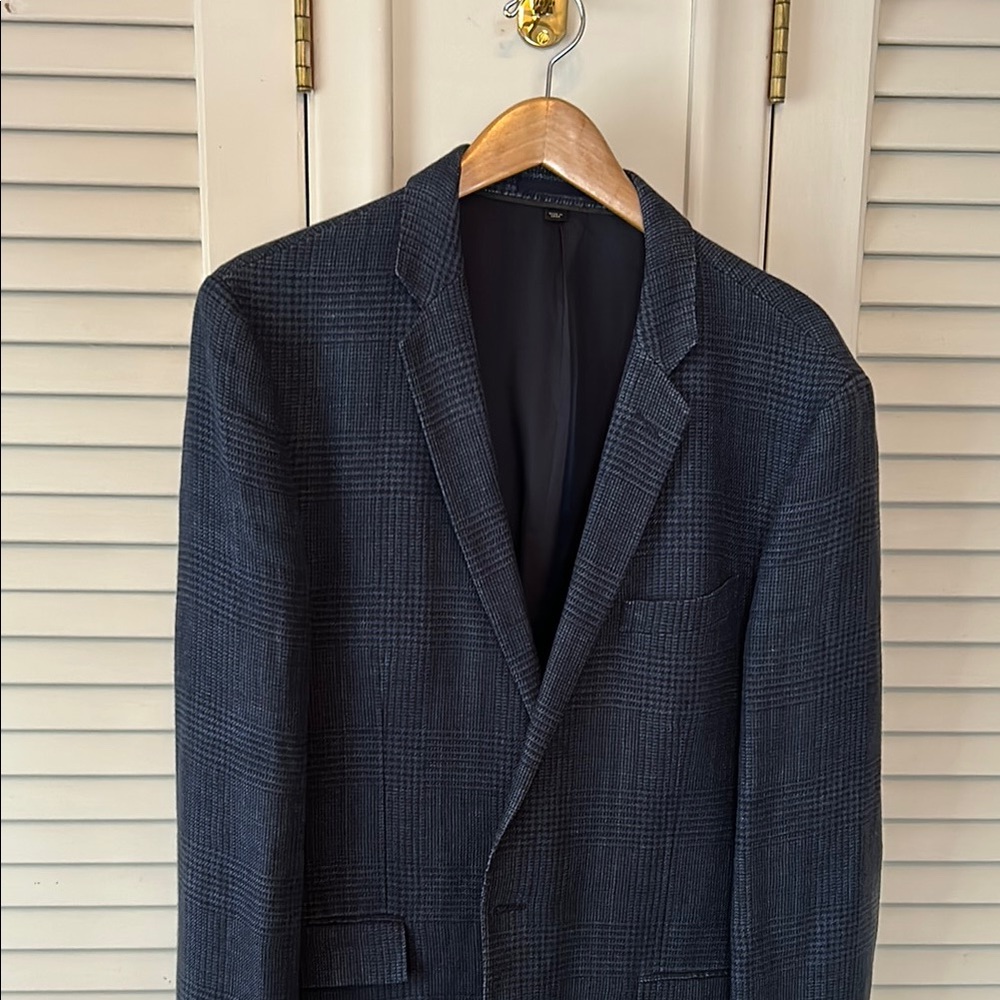 J. Crew Blue Blazer with Notched Lapels and Tailored Fit